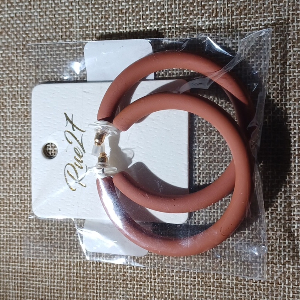 Brown Hoop Earrings